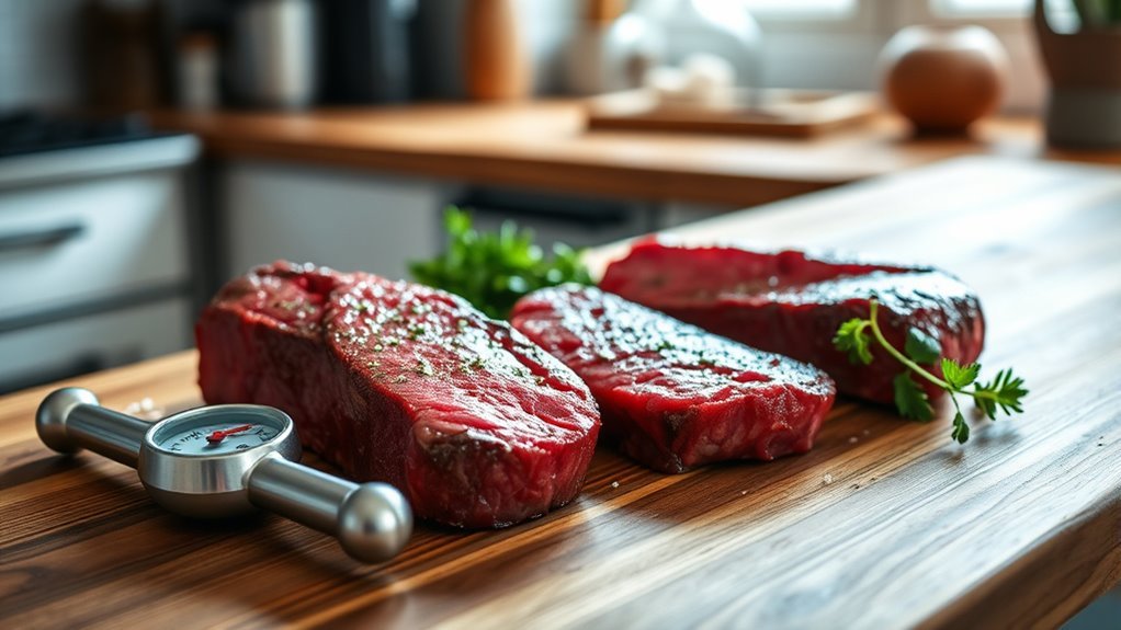 bring steaks to room temperature