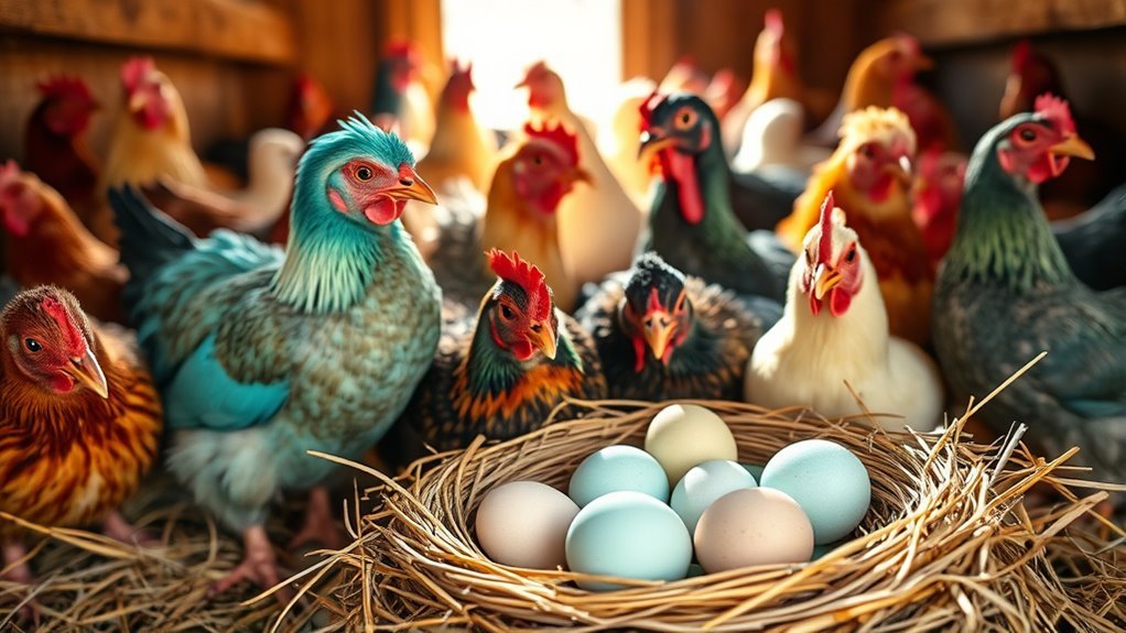 chicken breeds with colorful eggs