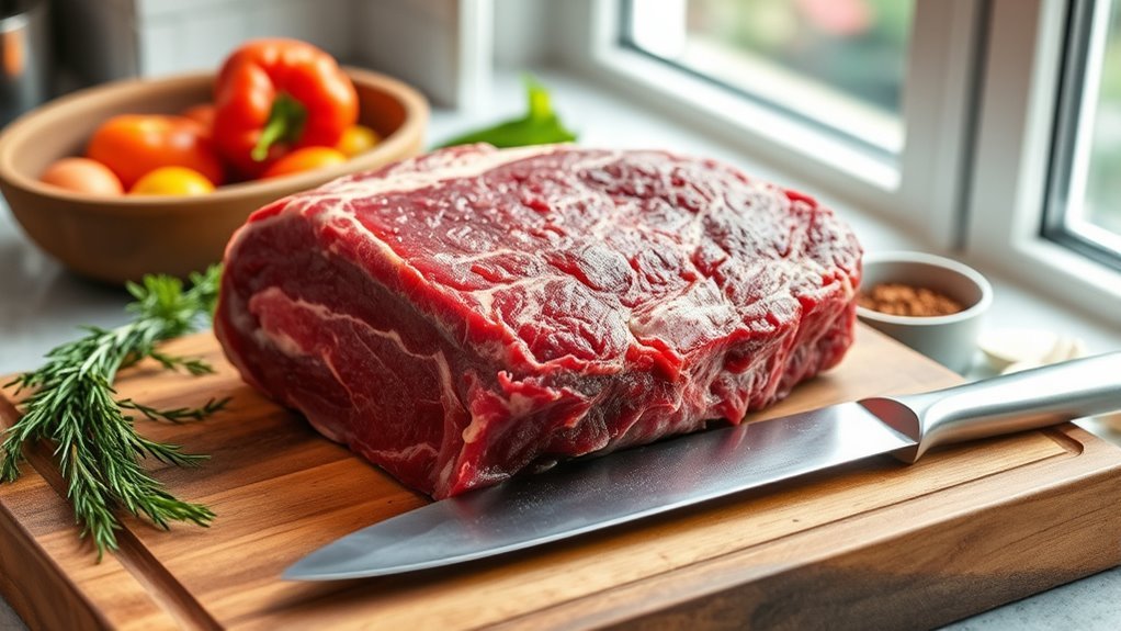 choose fresh well marbled meat