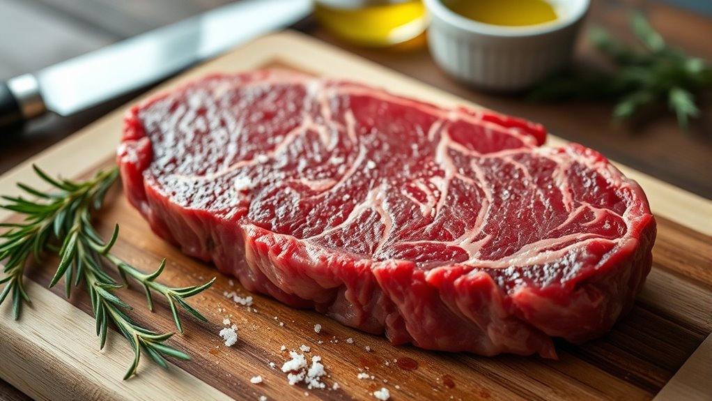 choose fresh well marbled steaks