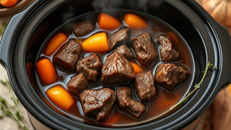 cook beef tips slowly