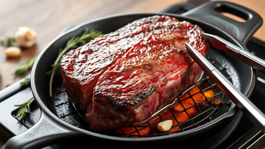 cook frozen beef steaks