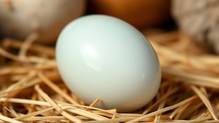 creamy speckled oval shape