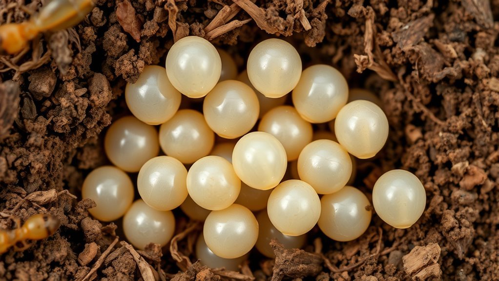 delicate translucent shiny eggs