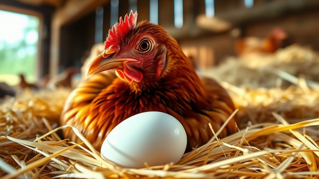 egg formation inside hen