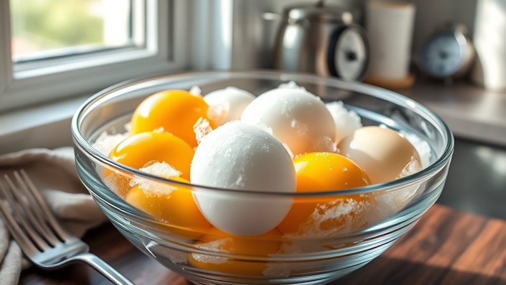 freezing alters egg texture