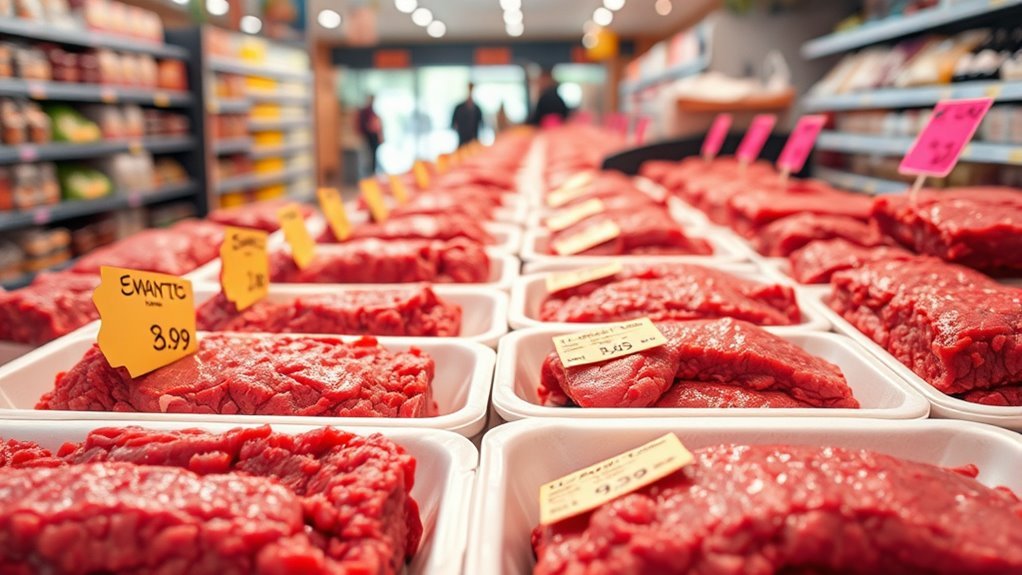 ground beef price range