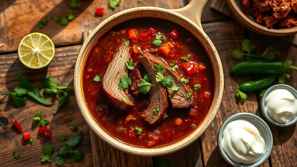 hearty brisket chili