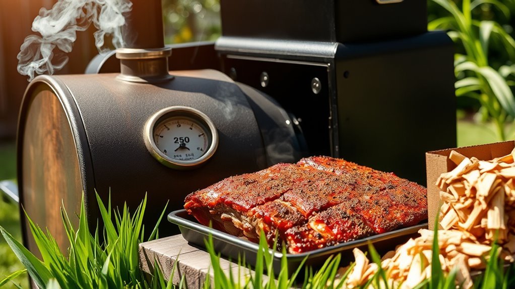 maintain smoker at 250 f