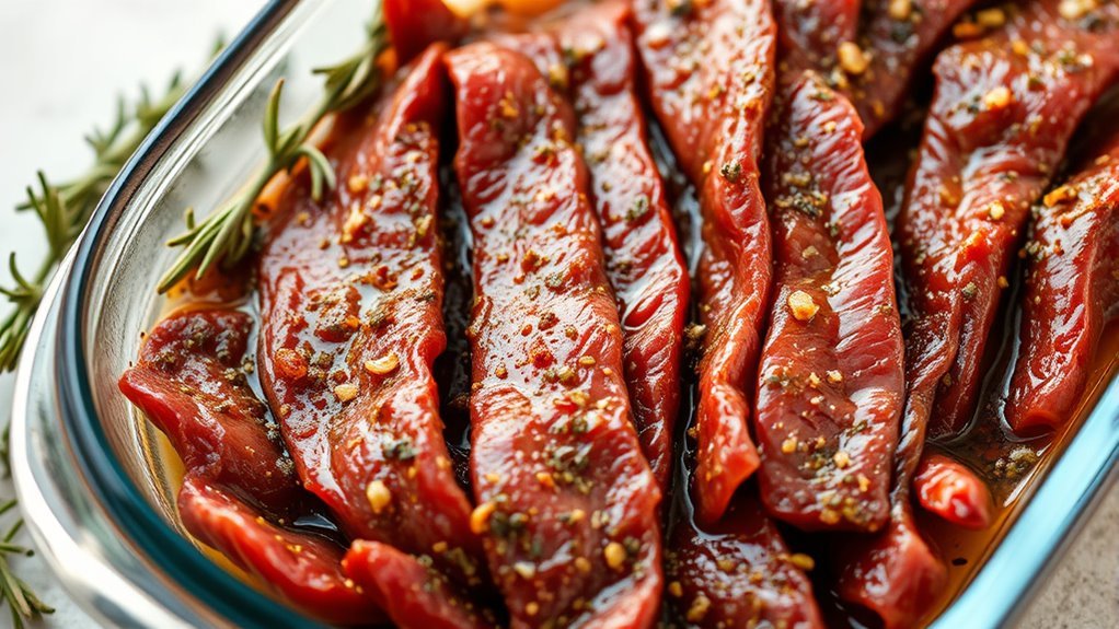 marinate beef thoroughly overnight