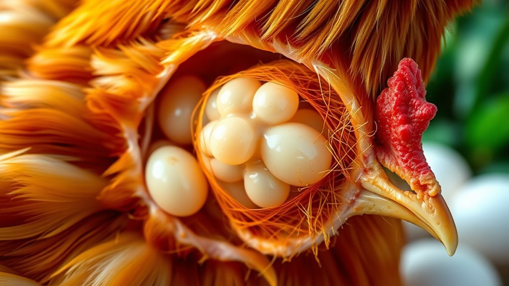 ovary produces egg yolks