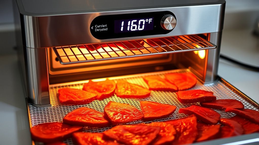 set dehydrator to 160 f