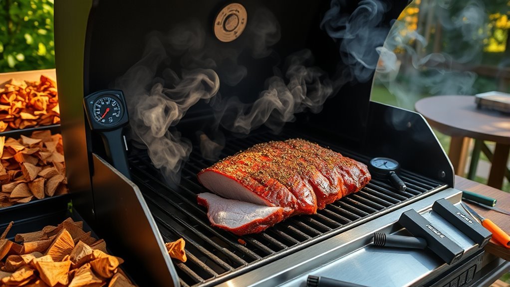 set smoker maintain steady temperature