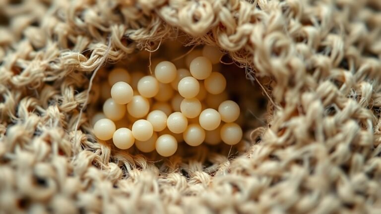 small white oval clusters