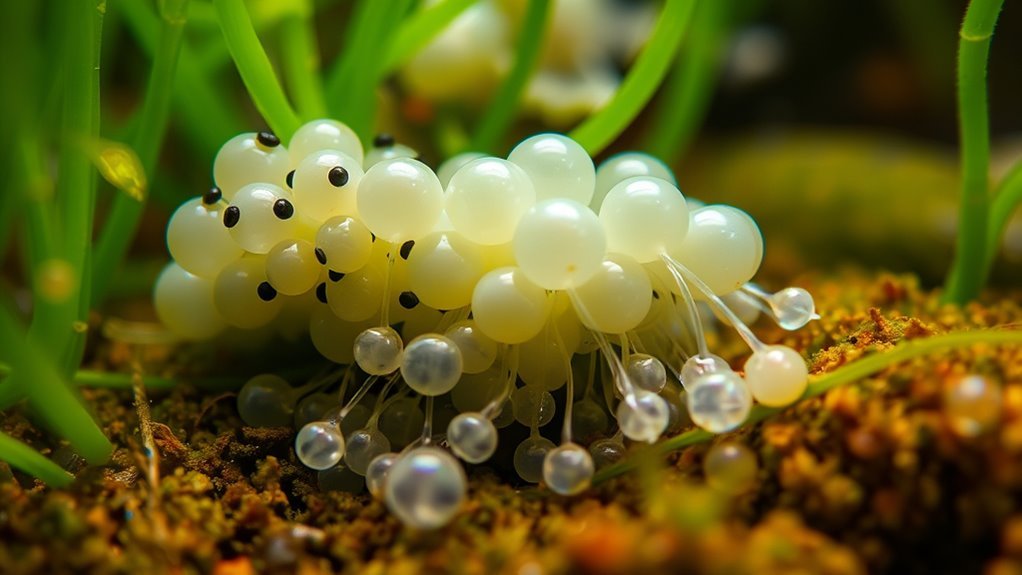 snail eggs vary distinctly
