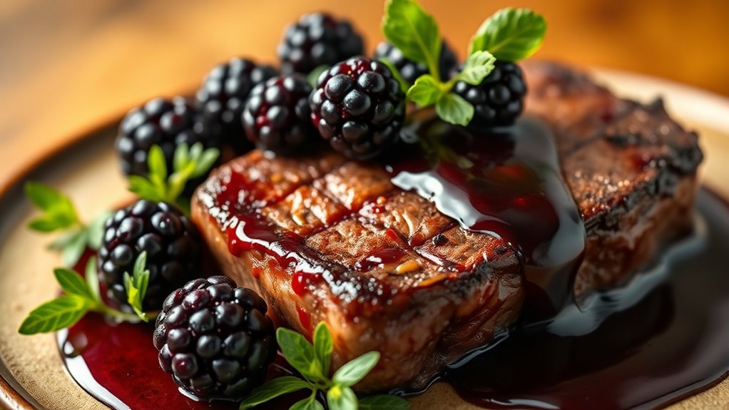 sweet tangy blackberry glaze