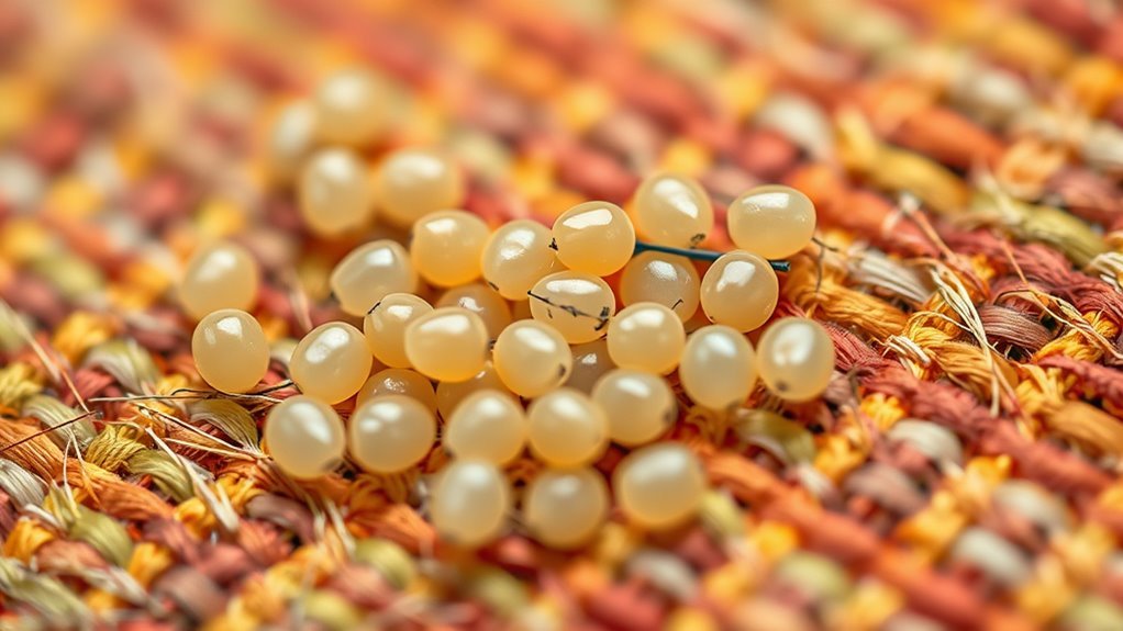 tiny clustered oval eggs