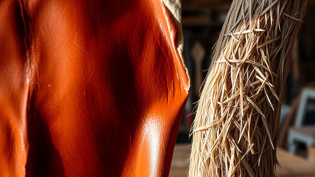 unprocessed cow skin material