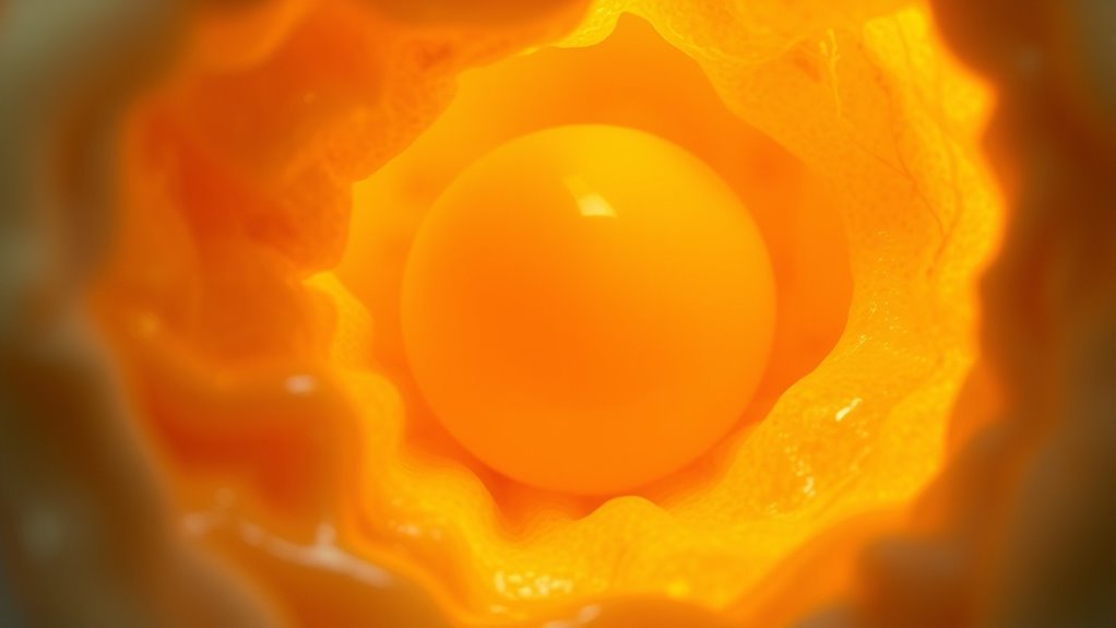 yolk travels through oviduct