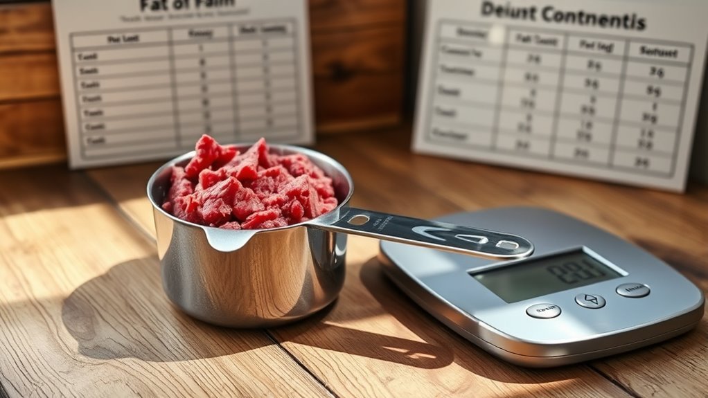 beef density varies with fat
