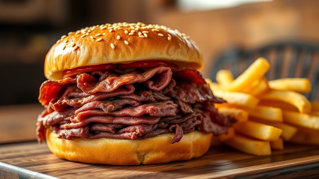 calories in roast beef sandwich