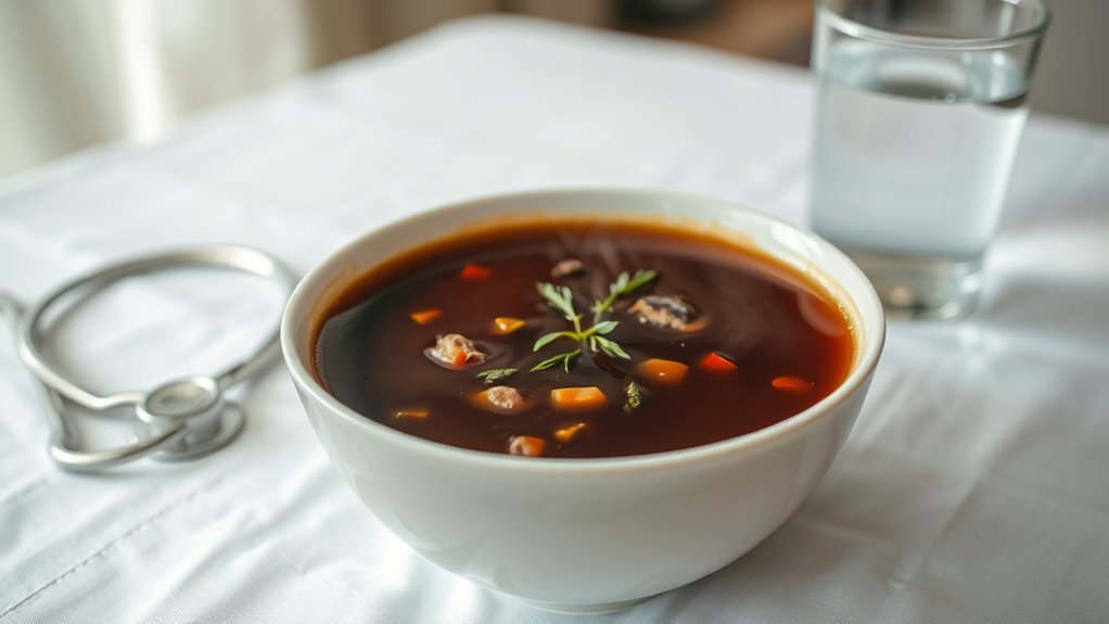 clear fat free beef broth