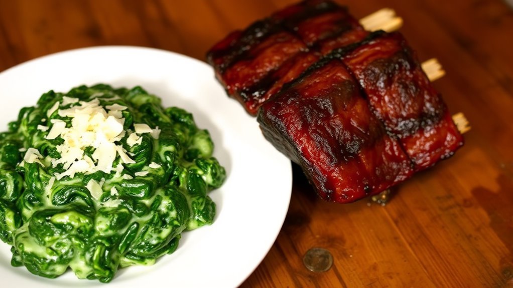 creamy flavorful spinach side