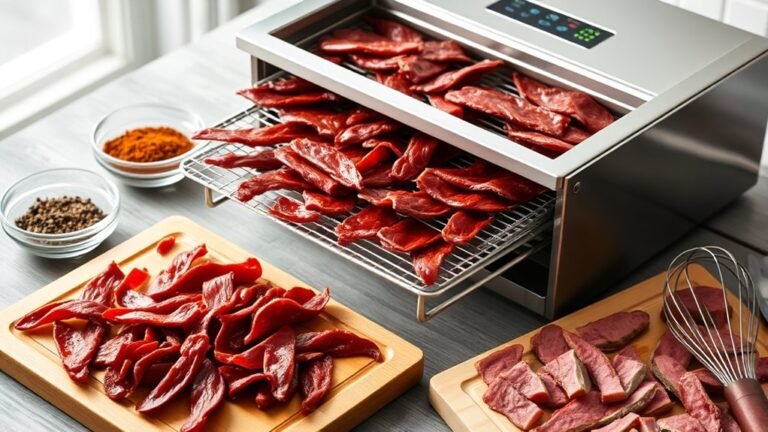 dehydrate seasoned beef strips