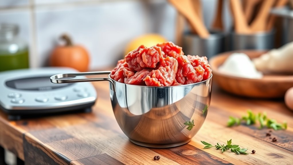ground beef 8 ounces standard
