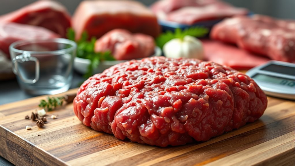 ground beef type affects protein