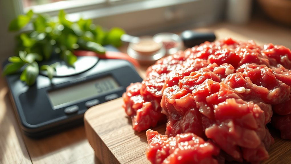 half pound ground beef protein