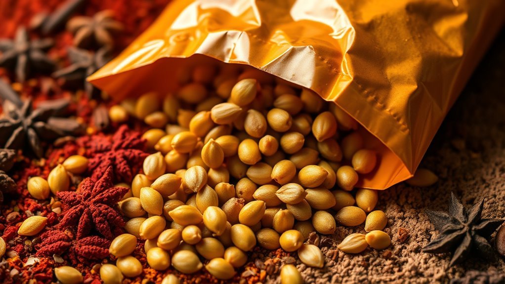 mustard seeds add crunch
