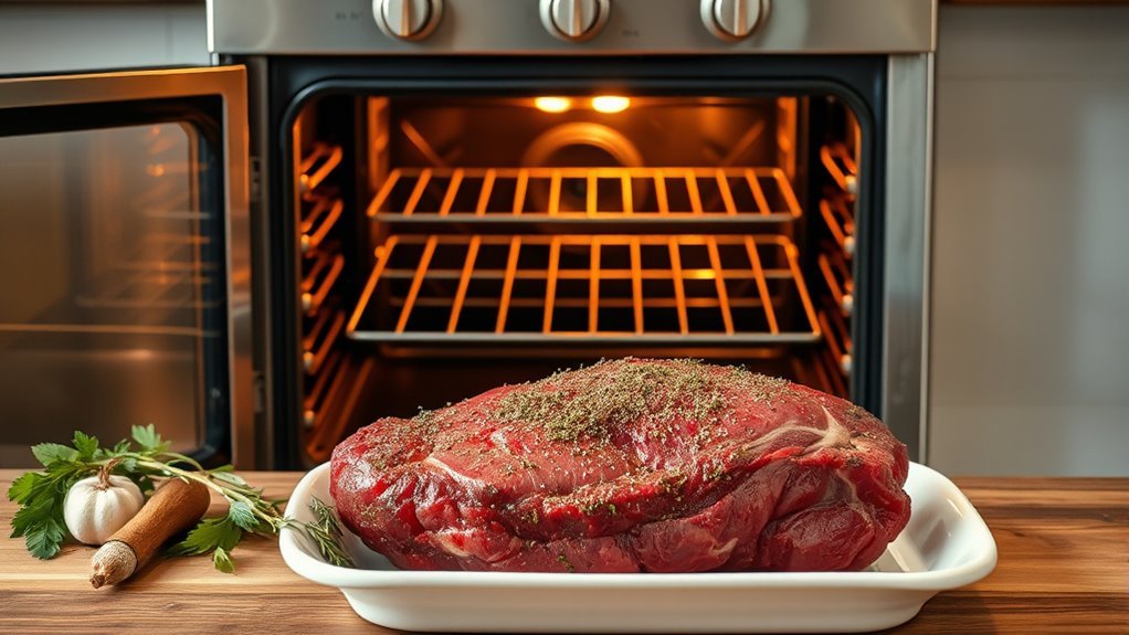 preheat oven position rack