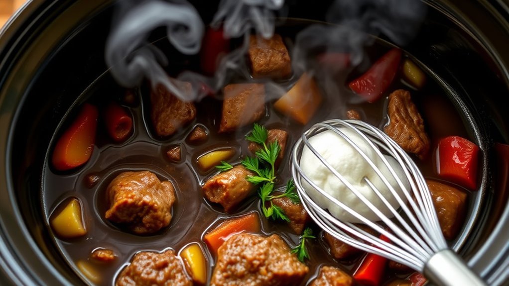 quick crock pot stew thickeners