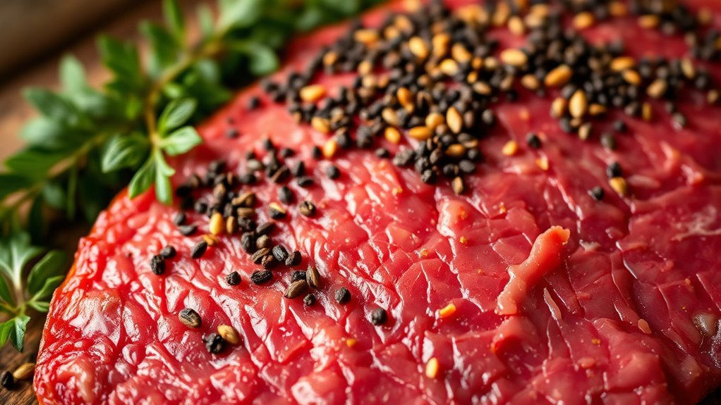 seasoned pastrami crust formation
