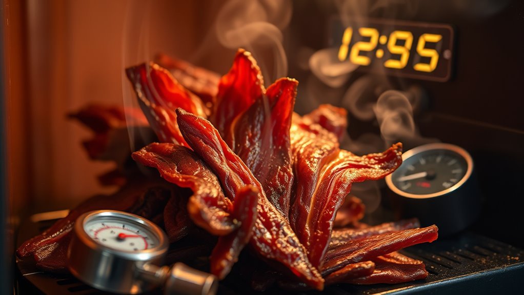 smoking beef jerky duration