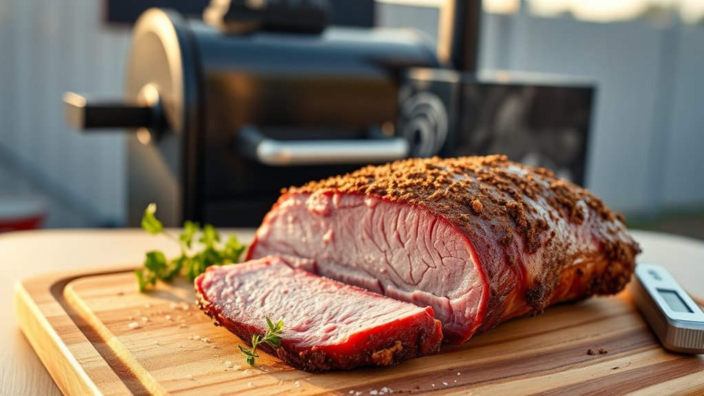 smoking corned beef brisket