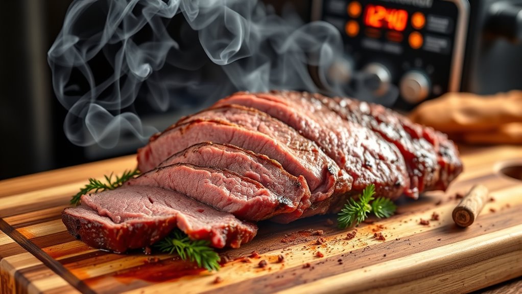 smoking corned beef brisket