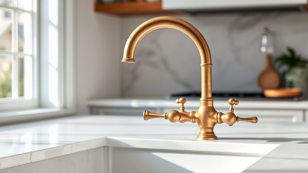 top aged brass kitchen faucets
