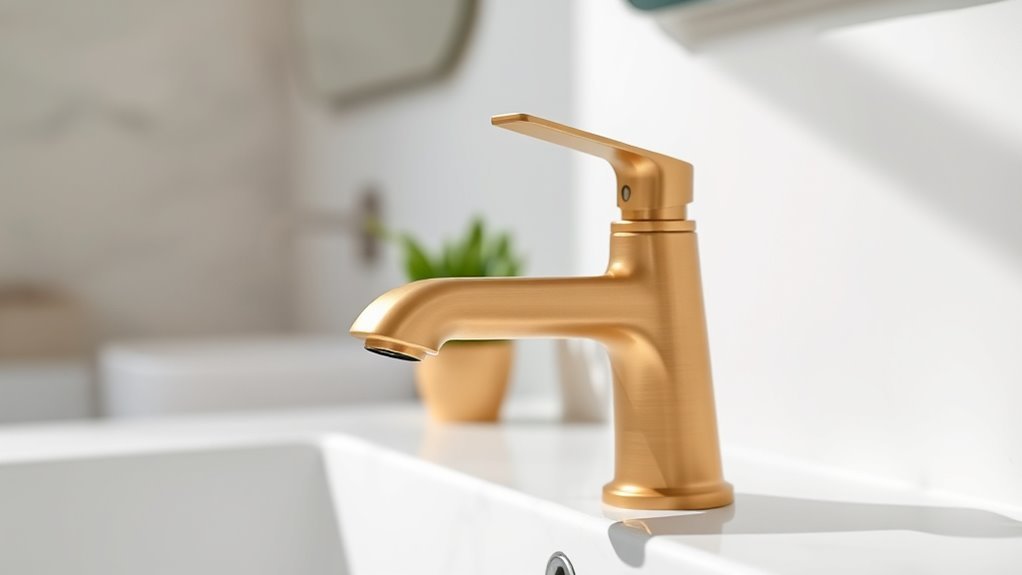 top brushed gold faucets