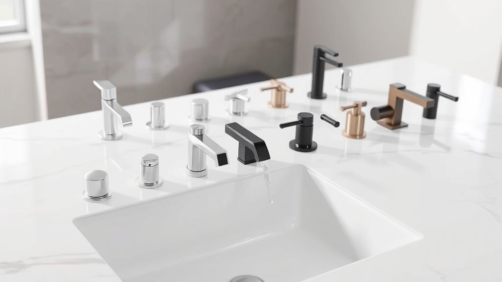 top rectangular sink faucets