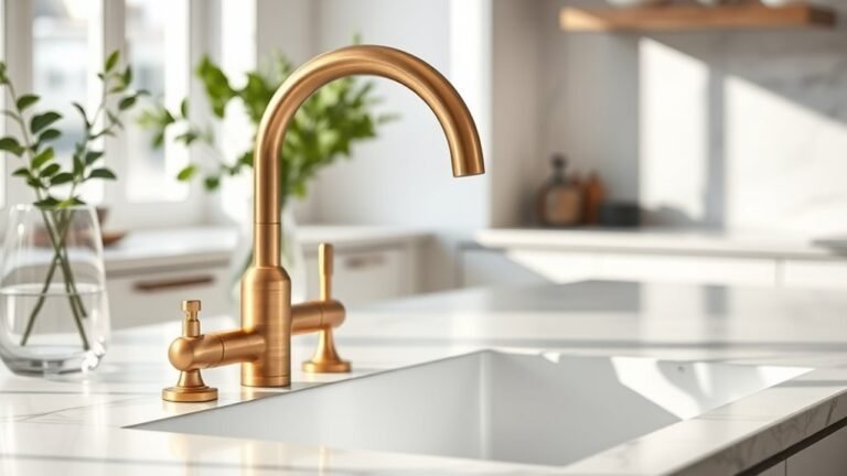 brushed brass kitchen faucets