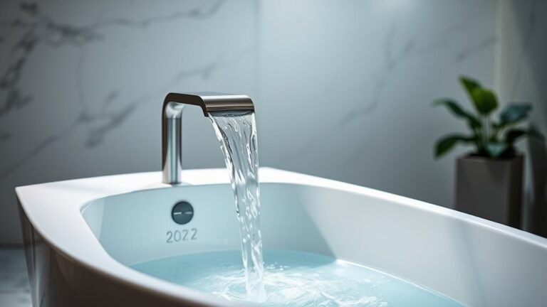 luxurious bathtub waterfall faucets