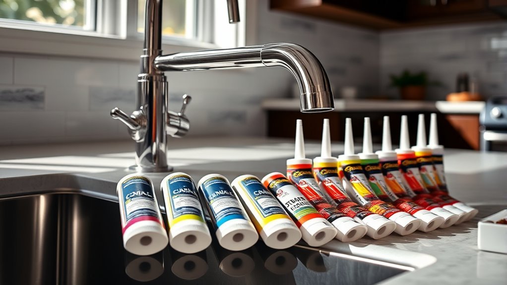 top caulk for faucets