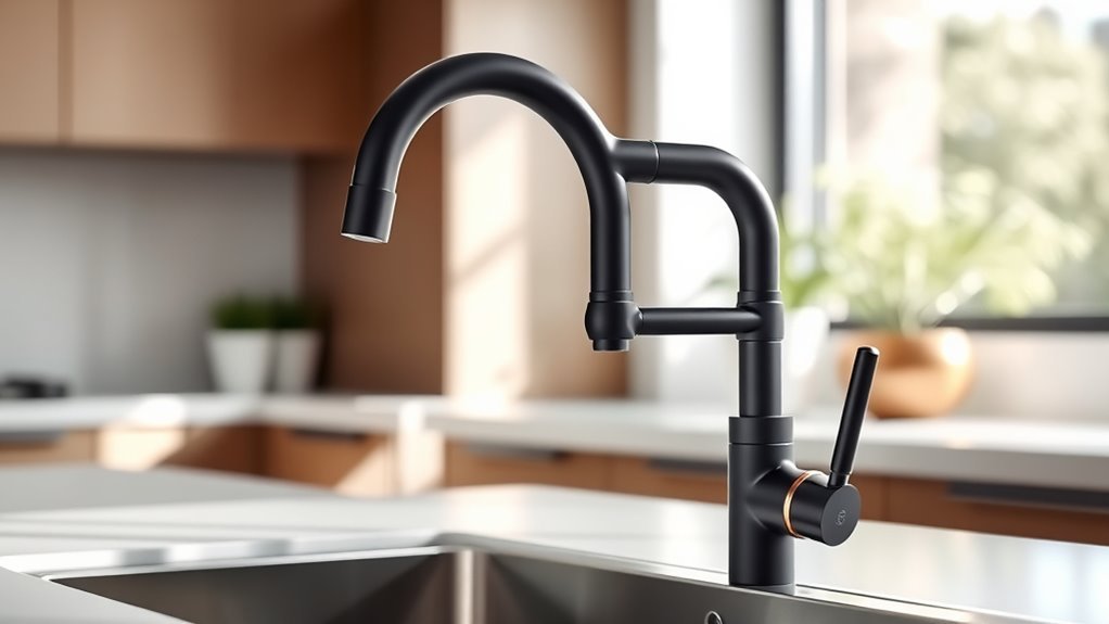 top black kitchen faucets