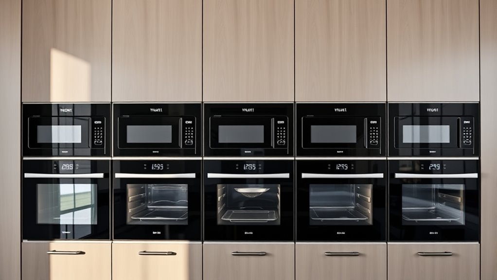 top black wall oven combos