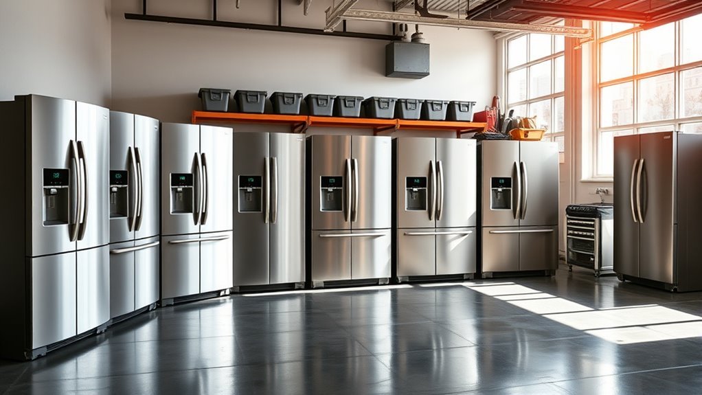 top garage fridge freezers