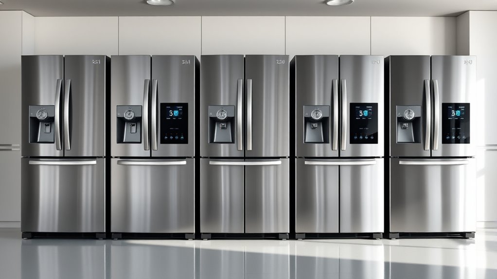 top side by side refrigerators