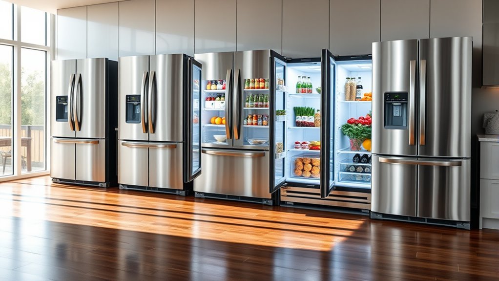 top side by side refrigerators