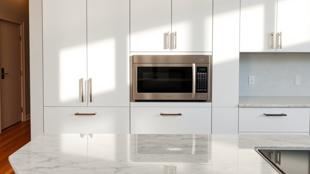 top space saving cabinet microwaves
